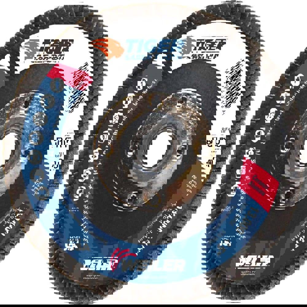 Flap Disc: 5/8-11 Hole, 40 Grit, Ceramic, Type 29