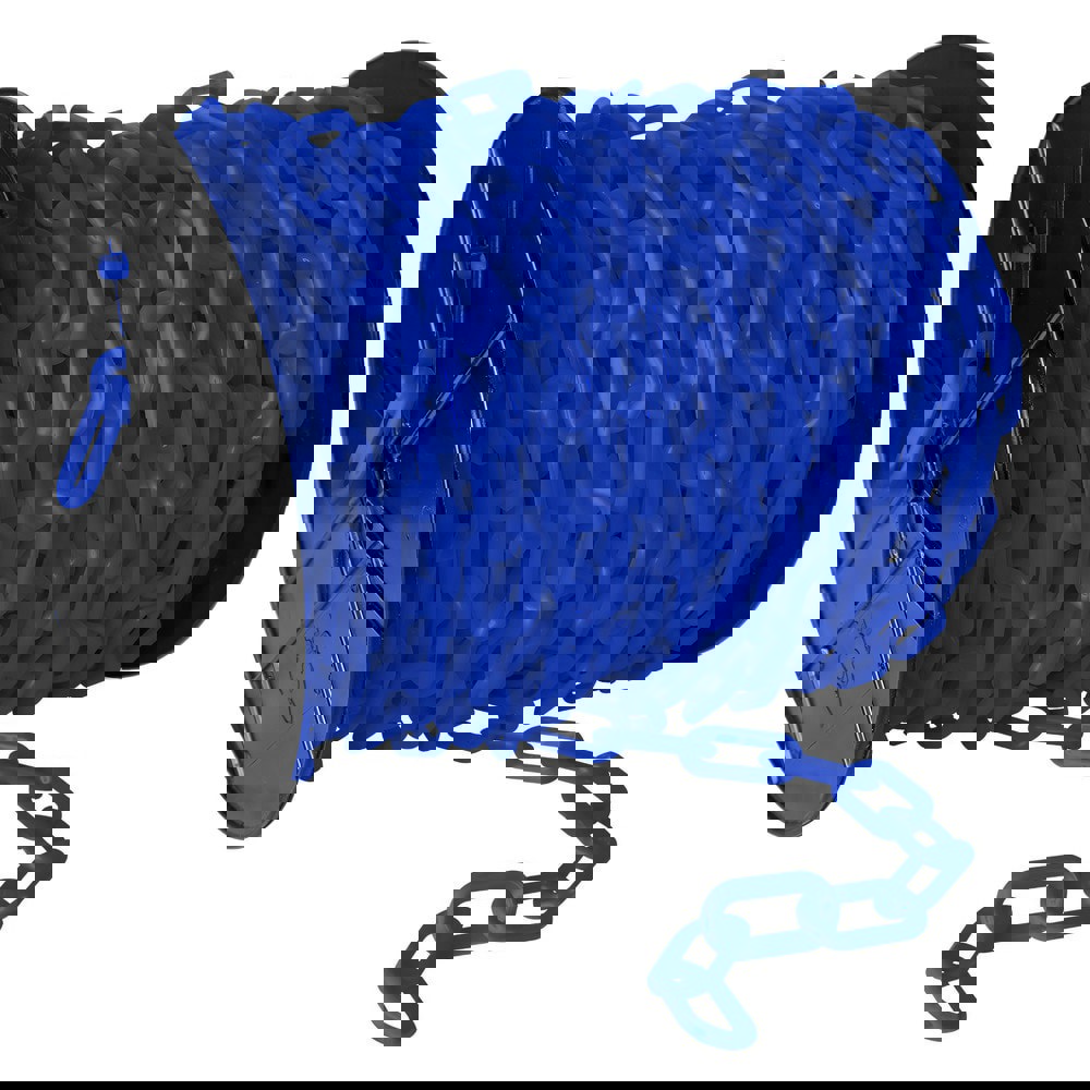 Barrier Rope & Chain; Type: Safety Chain ; Snap End Material: Plastic; Polyethylene ; Hook Fitting Material: Plastic ; Color: Blue ; Link Type: Straight Link ; Rope/ Chain Material: Plastic; Polyethylene