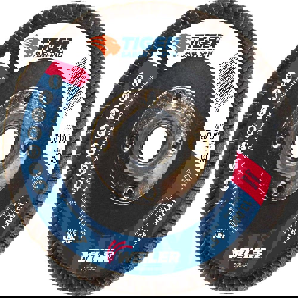 Flap Disc: 5/8-11 Hole, 60 Grit, Ceramic