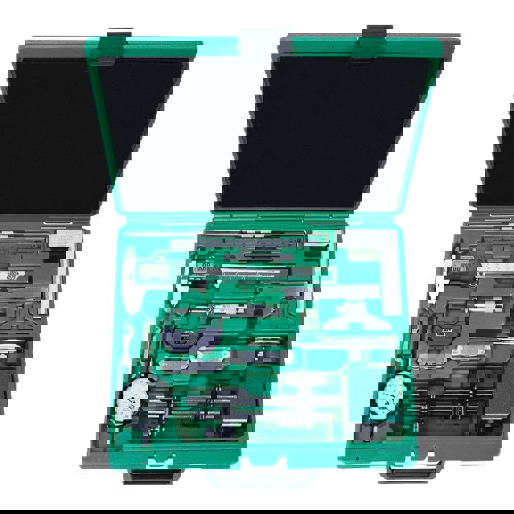 Machinist Caliper & Micrometer Tool Kit: 13 pc, 0 to 150 mm Caliper, 0 to 25 mm Micrometer