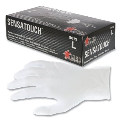 Disposable Glove: Size Large, 5.0 mil, Vinyl, Food Grade, Powder-Free