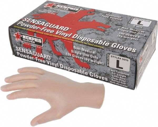 Disposable Glove: Size Small, 5.0 mil, Vinyl, Food Grade, Powder-Free