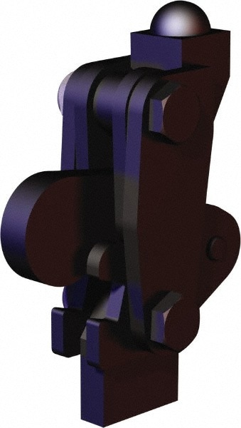 Manual Hold-Down Toggle Clamp: Vertical, 449.62 lb Capacity, Weldable Base