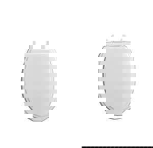 Round Closed Front with Cover Toilet Seat in White