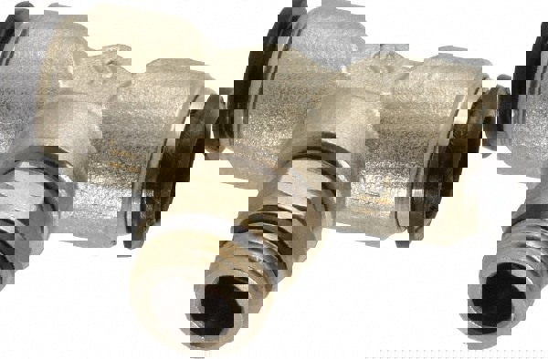 Push-to-Connect Tube x Universal Thread Fitting: Swivel Branch Tee, Universal, 12.00 mm OD