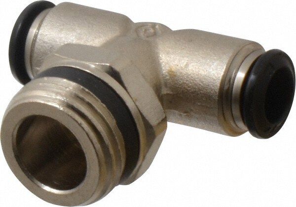 Push-To-Connect Tube to Universal Thread Tube Fitting: Swivel Branch Tee, 1/2