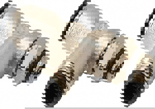 Push-to-Connect Tube x Universal Thread Fitting: Swivel Run Tee, Universal, 8.00 mm OD