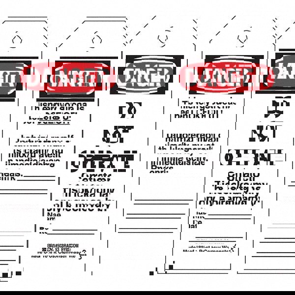 Do Not Operate Tag: Polyester, 