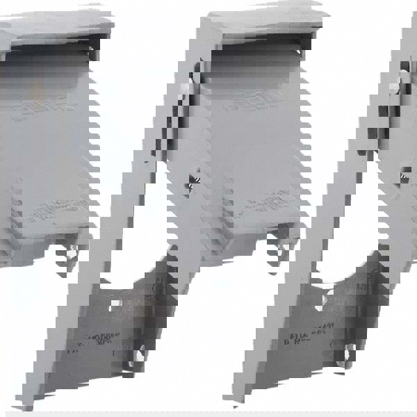 Weatherproof Box Covers; Electrical Box Shape: Rectangle; Number Of Outlets: 1; Resistance Features: Non-Corrosive; Housing Material: Aluminum; Finish: Powder Coat Finish; Recommended Environment: Wet Location; Housing Color: Gray; Overall Height (Inch):