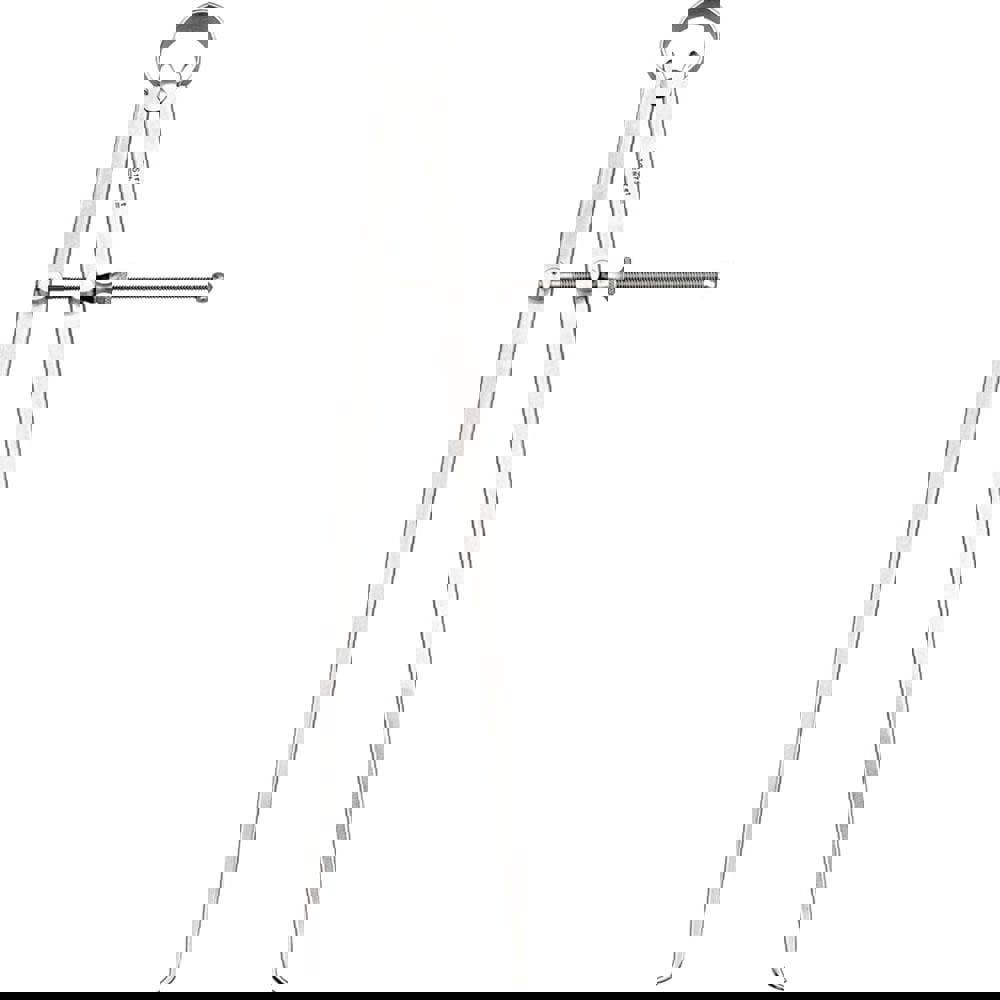 12 Inch Leg, Spring Joint, Steel, Polished, Inside Caliper