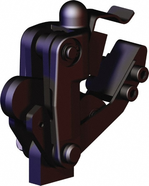Manual Hold-Down Toggle Clamp: Vertical, 1,573.66 lb Capacity, Weldable Base