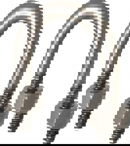 Round U-Bolt: Without Mount Plate, 1/4-20 UNC, 5/8