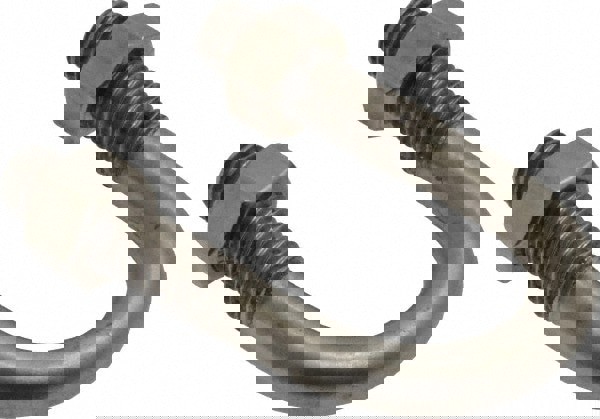 Round U-Bolt: Without Mount Plate, 3/8-16 UNC, 1-1/4