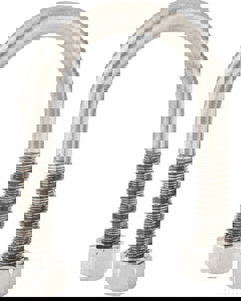 Round U-Bolt: Without Mount Plate, 3/8-16 UNC, 1-1/4