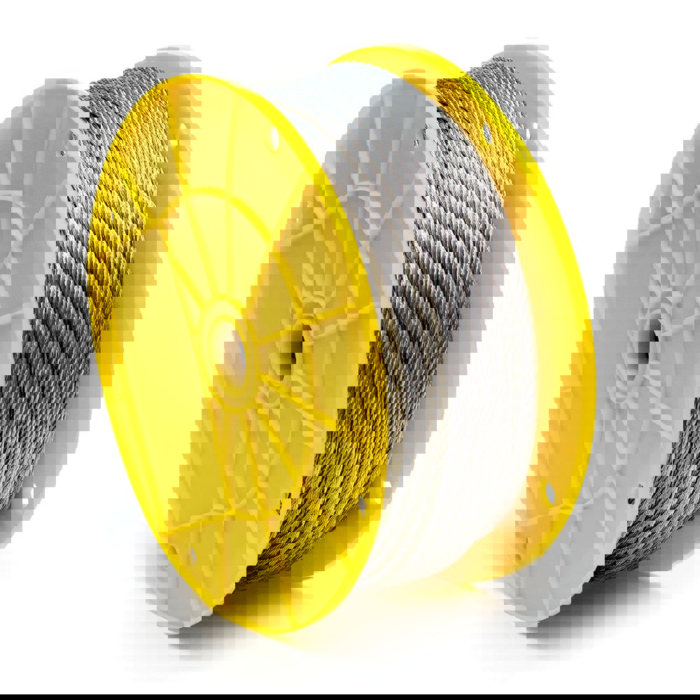 Wire Rope & Cable; Breaking Strength (Lb.): 1400 ; Bare Diameter (Fractional Inch): 1/4 ; Length Ft.: 250.00 ; Diameter (Inch, Fraction): 1/4 ; Strand Type: 7 x 19 ; Head Coating: Uncoated