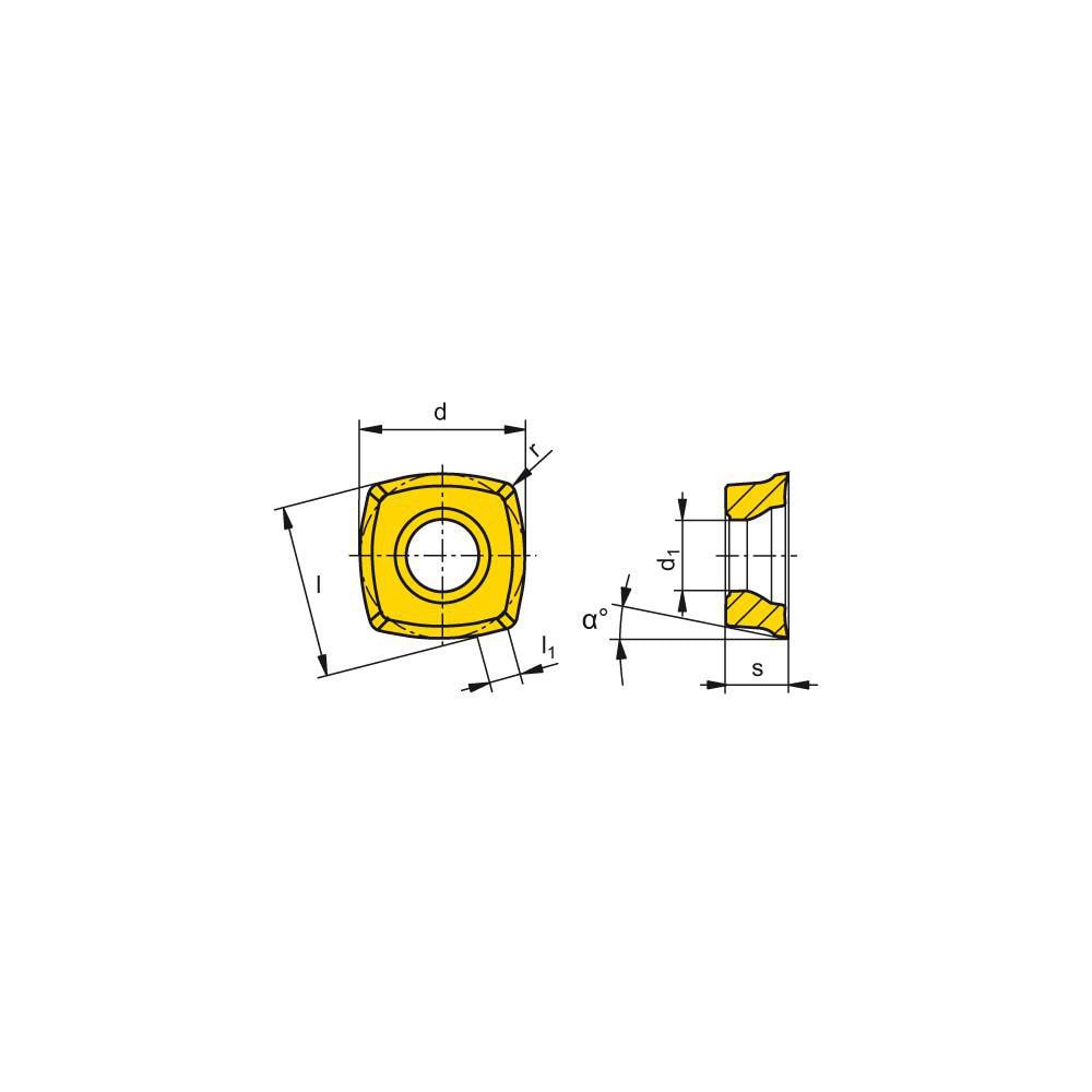 Milling Insert: ANSI XDLX 09T308ER-F40 CTC5240, ISO XDLX 09T308ER-F40 CTC5240, CTC5240, Solid Carbide