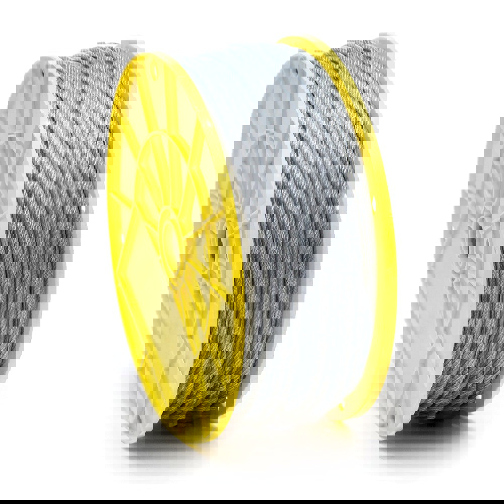 Wire Rope & Cable; Breaking Strength (Lb.): 340 ; Bare Diameter (Fractional Inch): 1/8 ; Length Ft.: 250.00 ; Diameter (Inch, Fraction): 3/16 ; Strand Type: 7 x 7 ; Head Coating: Vinyl