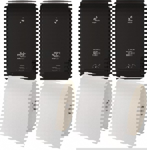 Hard Roll of 1 Ply White Paper Towels