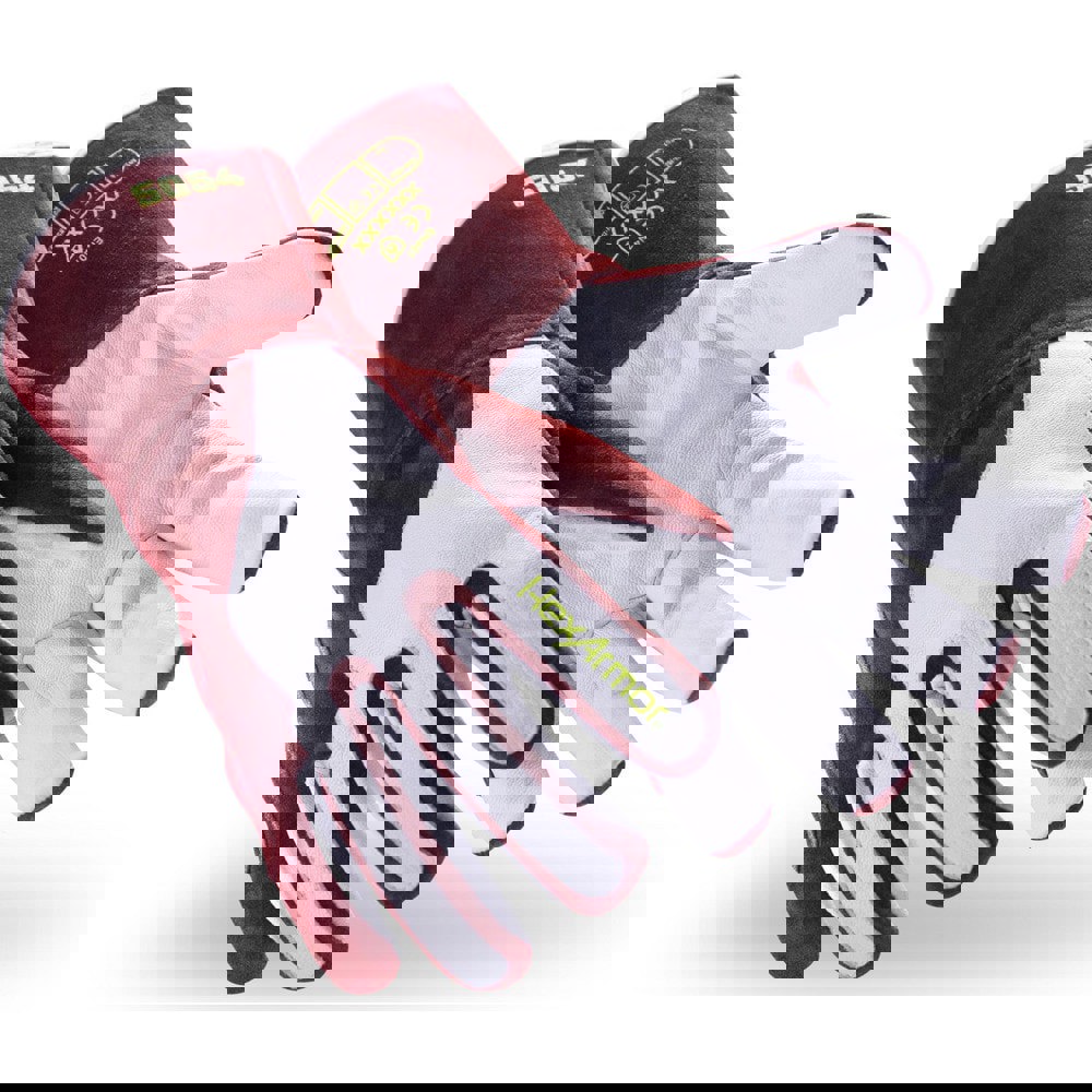 Welder's & Heat Protective Gloves; Welding Applications: MIG ; Primary Material: Leather ; Size: Large ; Lining: Lined ; Back Material: Cowhide Leather; Goatskin Leather ; Hand: Pair