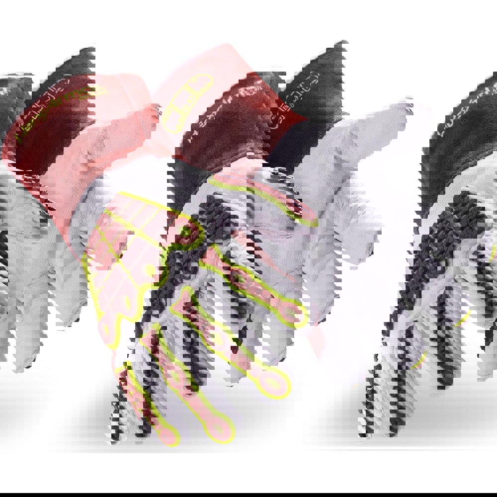 Welder's & Heat Protective Gloves; Welding Applications: MIG ; Primary Material: Leather ; Size: Large ; Lining: Lined ; Back Material: Goatskin Leather; TPR ; Hand: Pair