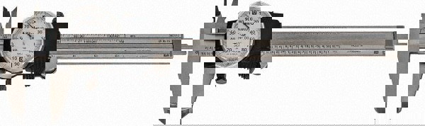 Dial Caliper: 6'' Range, 0.001'' Graduation, 0.2'' per Revolution