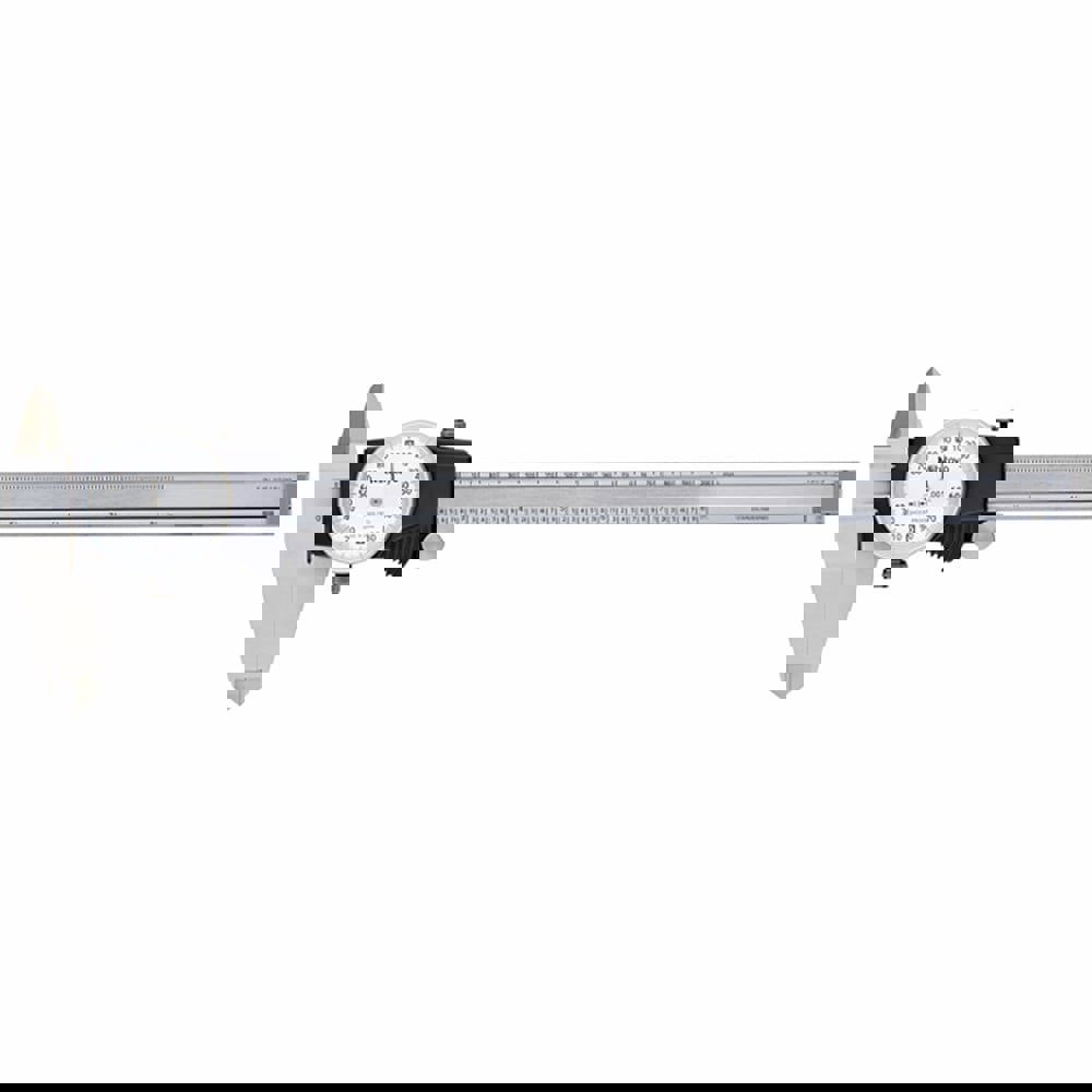 Dial Caliper: 8'' Range, 0.001'' Graduation, 0.2'' per Revolution