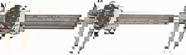 Dial Caliper: 6'' Range, 0.001'' Graduation, 0.1'' per Revolution