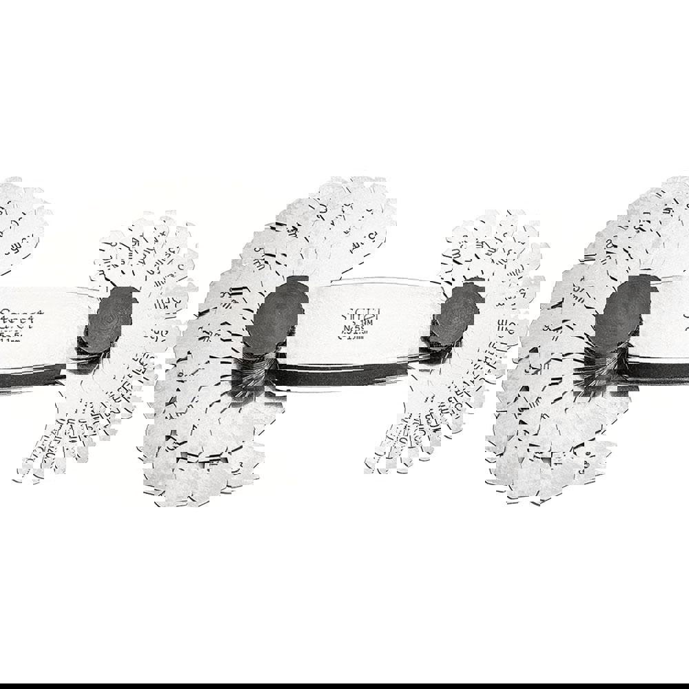 28 Leaf, 0.5 to 11.5mm Pitch Range, Steel Screw Pitch Gage