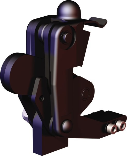 Manual Hold-Down Toggle Clamp: Vertical, 2,472.9 lb Capacity, Weldable Base