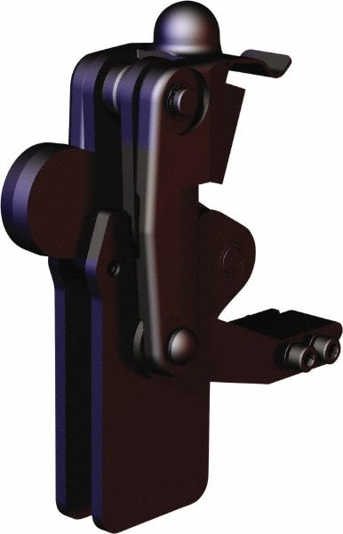 Manual Hold-Down Toggle Clamp: Vertical, 2,472.9 lb Capacity, Weldable Base
