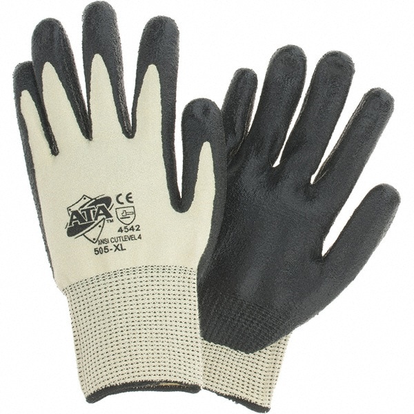 Cut, Puncture & Abrasion-Resistant Gloves: Worldwide Protective Products 505, Size X-Large, ANSI Cut A3, ANSI Puncture 2, Nitrile, Aramid