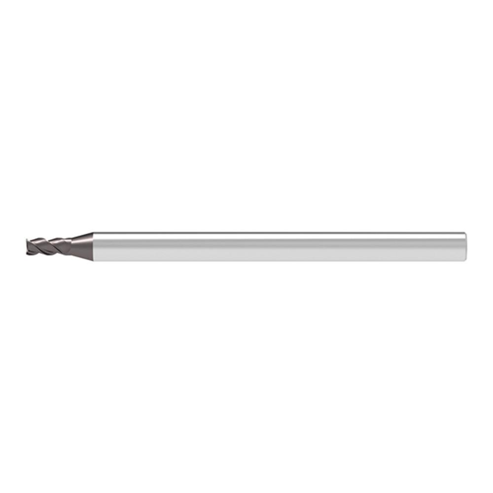 Corner Radius & Corner Chamfer End Mills; Mill Diameter (mm): 0.50 ; Number Of Flutes: 3 ; Length of Cut (mm): 1.5000 ; Single Or Double End: Single ; End Mill Material: Solid Carbide ; Chipbreaker: No