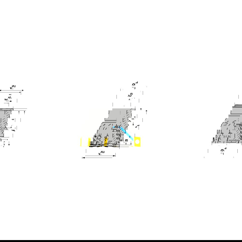 Indexable Square-Shoulder Face Mill: A210.50.R.08-10, 22.0000