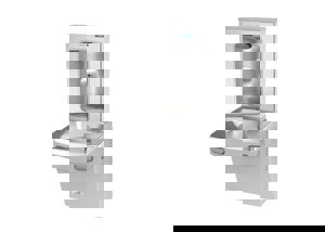 Wall Mount Bi-Level Indoor Water Cooler in Stainless Steel with Electric Bottle Filling Station