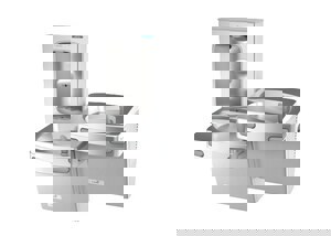 Wall Mount Bi-Level Indoor Water Cooler in Stainless Steel with Electric Bottle Filling Station