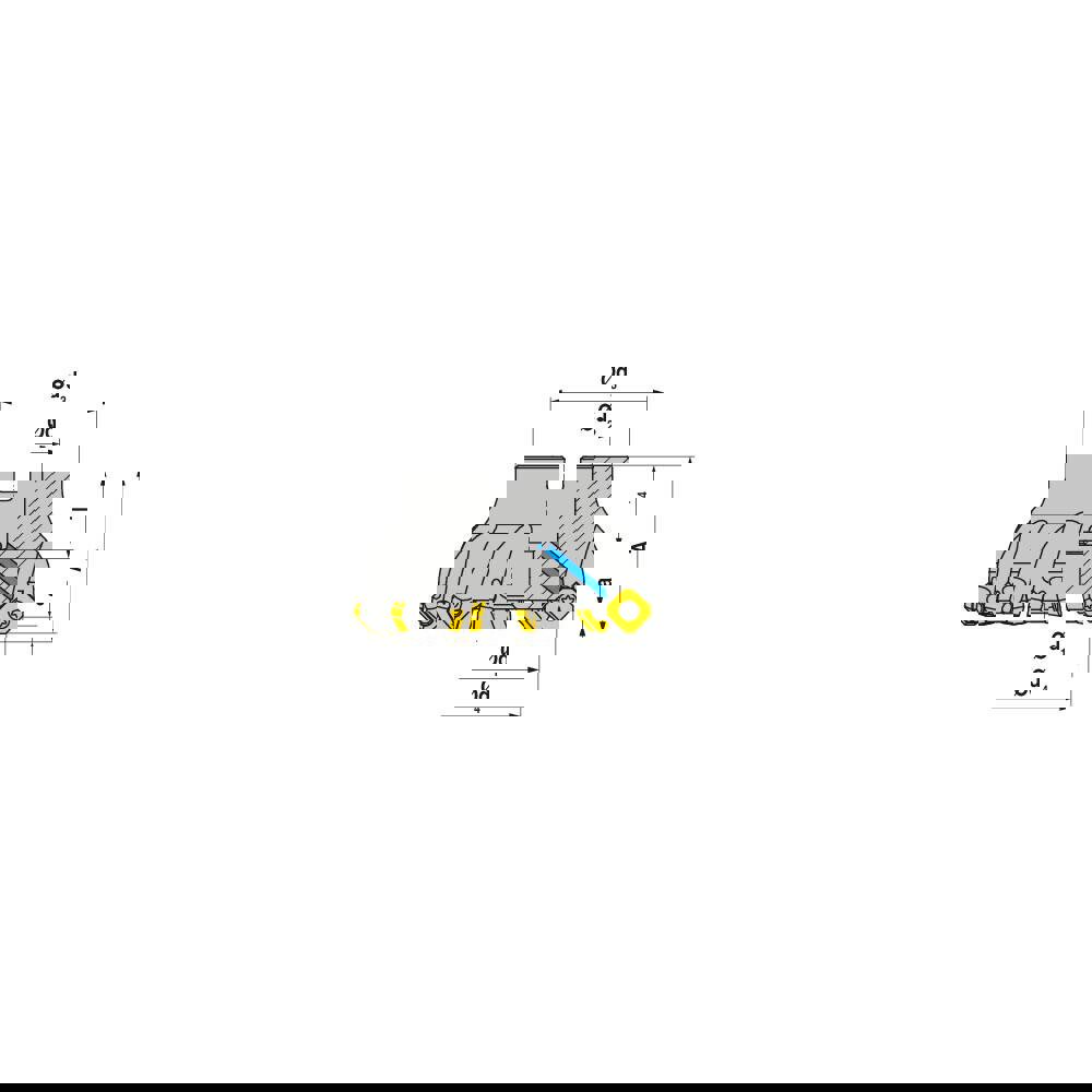 Indexable Chamfer & Angle Face Mills; Minimum Cutting Diameter (mm): 40.00 ; Maximum Cutting Diameter (mm): 48.40 ; Maximum Depth of Cut (mm): 4.00 ; Arbor Hole Diameter (mm): 16.00 ; Lead Angle: 45.000 ; Compatible Insert Size Code: SD../XD.. 0903..