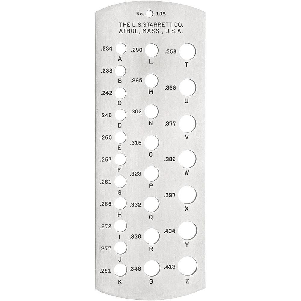 0.234 Inch to 0.413 Inch Hole Size Drill Gage
