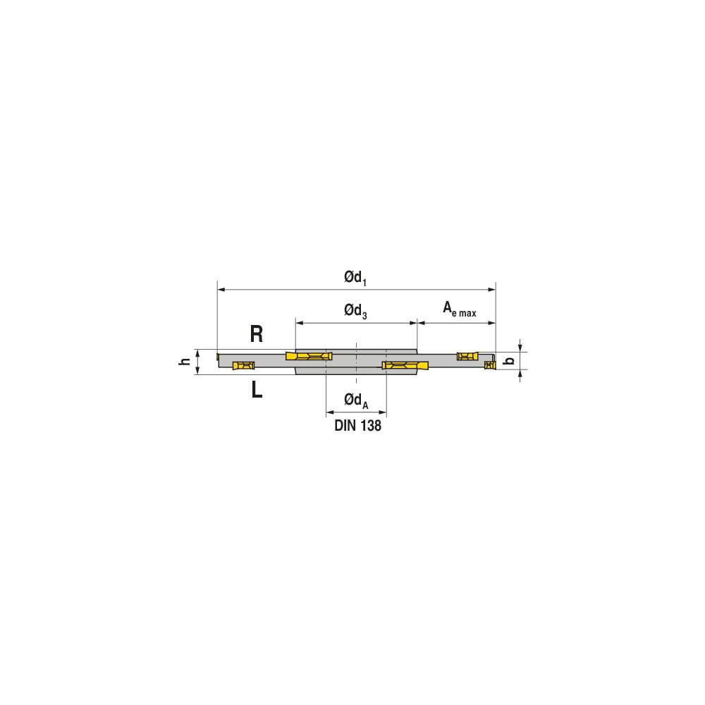Indexable Slotting Cutter: 4 mm Cutting Width, 100 mm Cutter Dia, Arbor Hole Connection, 25 mm Max Depth of Cut, 32 mm Hole