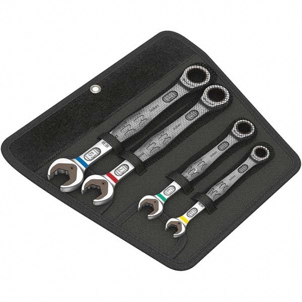 Combination Wrench Set: 4 Pc, Metric