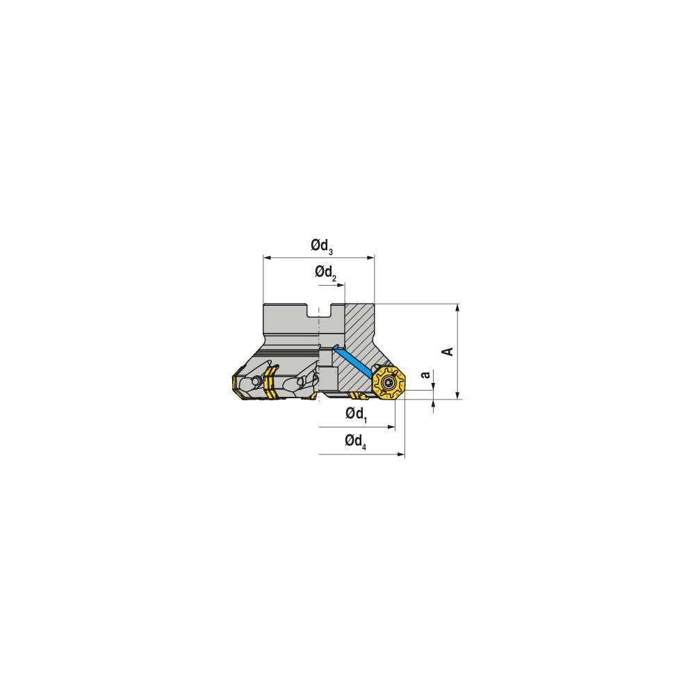 Indexable Chamfer & Angle Face Mills; Minimum Cutting Diameter (mm): 160.00 ; Maximum Cutting Diameter (mm): 170.20 ; Maximum Depth of Cut (mm): 3.50 ; Arbor Hole Diameter (mm): 40.00 ; Lead Angle: 45.000 ; Compatible Insert Size Code: OAKU / XAHT 605
