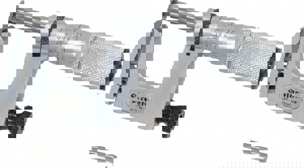 0 to 1 Inch Range, Carbide Face, Satin Chrome Coated, Mechanical Multi Anvil Micrometer