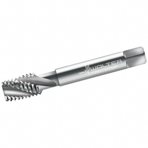 Spiral Flute Tap: M10x1.50 Metric, 3 Flutes, Modified Bottoming, 6H Class of Fit, Cobalt, Bright/Uncoated