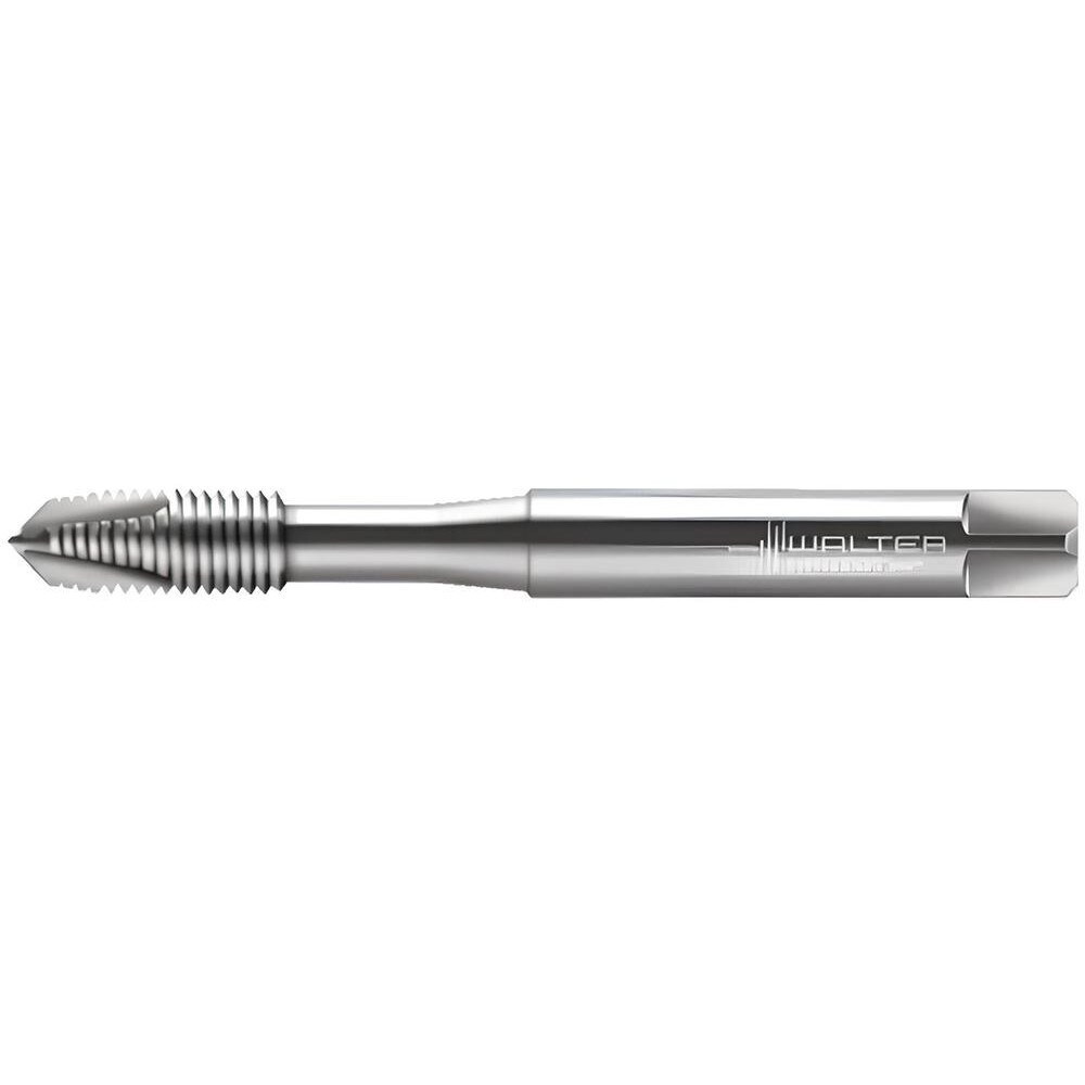 Spiral Point Tap: M1x0.25 Metric, 2 Flutes, Plug Chamfer, 6H Class of Fit, High-Speed Steel-E, Bright/Uncoated