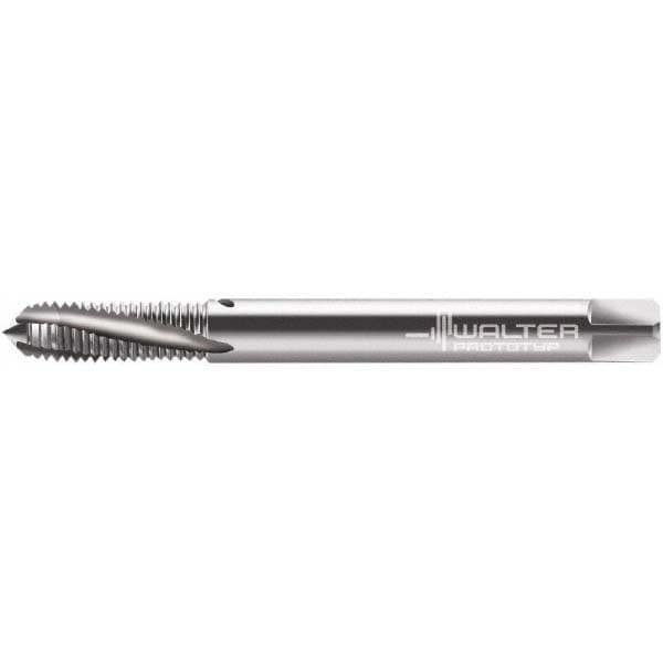 Spiral Flute Tap: M8x1.25 Metric, 3 Flutes, Modified Bottoming, 6HX Class of Fit, Powdered Metal, Bright/Uncoated