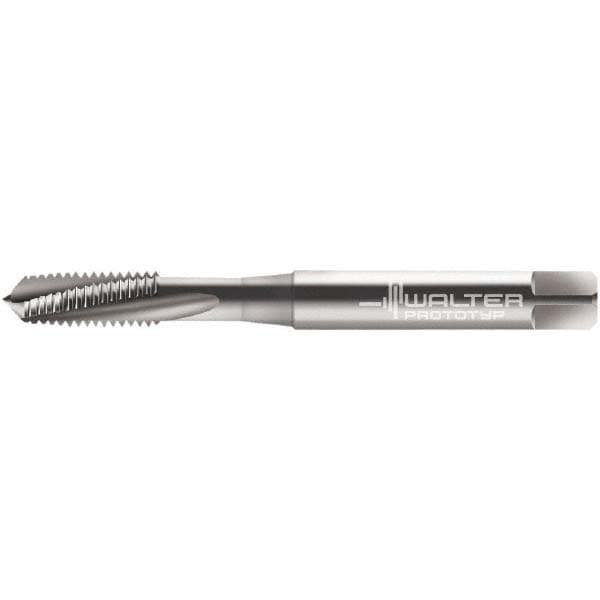 Spiral Flute Tap: M6x1.00 Metric, 3 Flutes, Plug, 6H Class of Fit, Cobalt, Bright/Uncoated