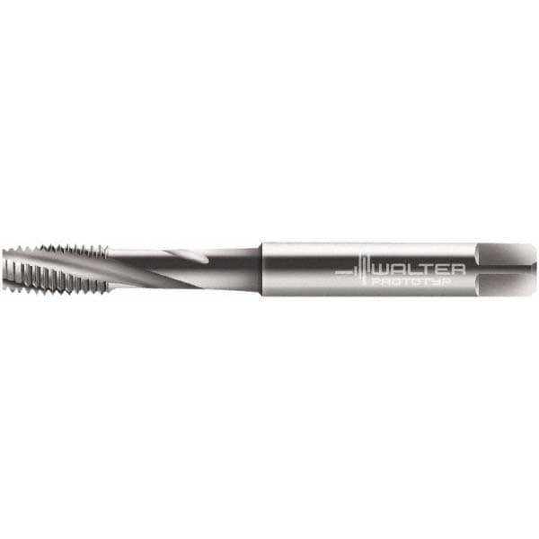 Spiral Flute Tap: M6x1.00 Metric, 3 Flutes, Modified Bottoming, 6H Class of Fit, Cobalt, Bright/Uncoated