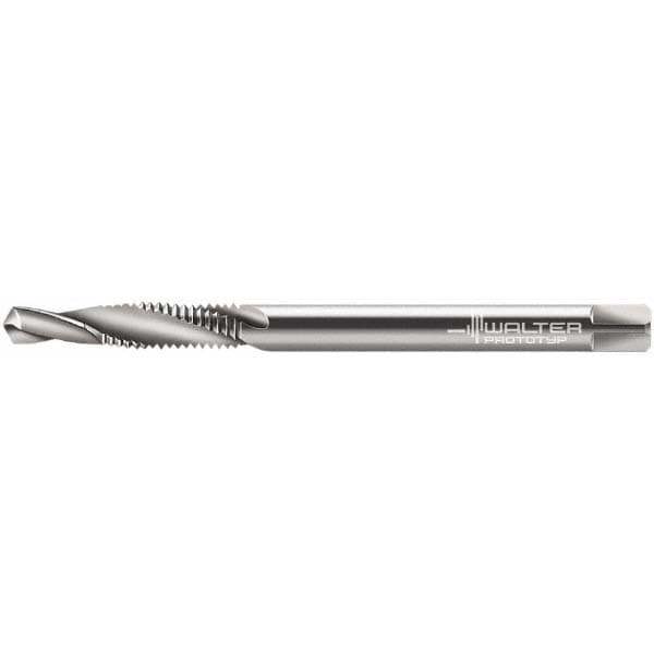 Spiral Flute Tap: M6x1.00 Metric, 2 Flutes, Modified Bottoming, 6H Class of Fit, Cobalt, Bright/Uncoated