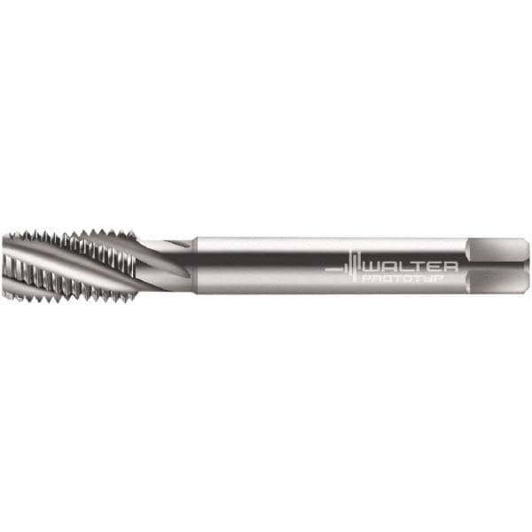 Spiral Flute Tap: M14x2.00 Metric, 4 Flutes, Modified Bottoming, 6HX Class of Fit, Powdered Metal, Bright/Uncoated