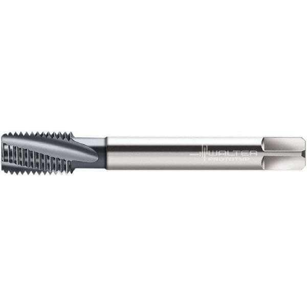 Spiral Flute Tap: M16x2.00 Metric, 4 Flutes, Modified Bottoming, 6HX Class of Fit, Powdered Metal, TICN Coated