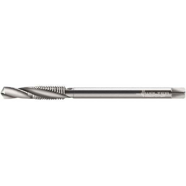 Spiral Flute Tap: M10x1.50 Metric, 4 Flutes, Modified Bottoming, 6H Class of Fit, Cobalt, Bright/Uncoated
